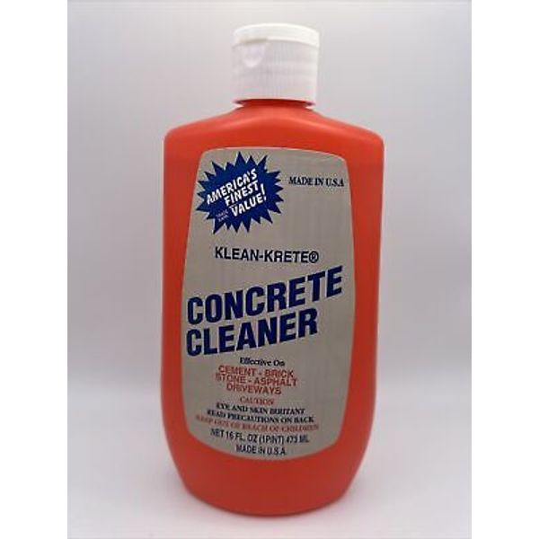 KLEAN KRETE  Concrete Cleaner For Cement, Brick, Stone Asphalt 16oz Sealed HTF