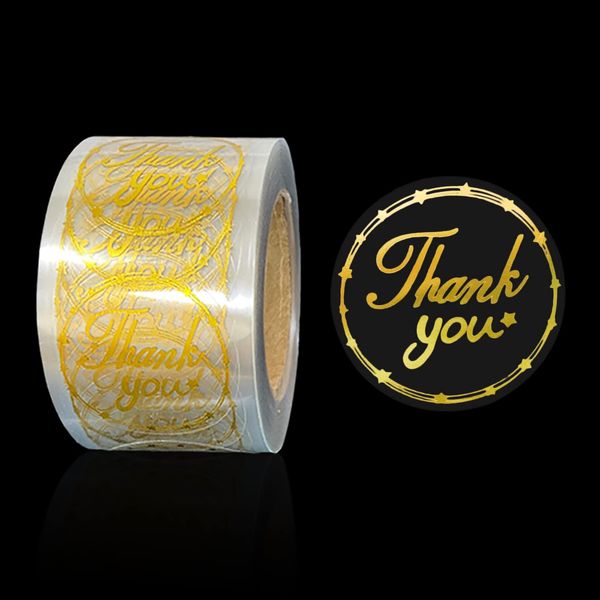 Danke Aufkleber Rolle Gold Transparent Thank You Sticker 500 Stk 3.8cm Etiketten Danke Rund Vielen Dank Sticker für Hochzeit Geburtstag Backen DIY Geschenktüten