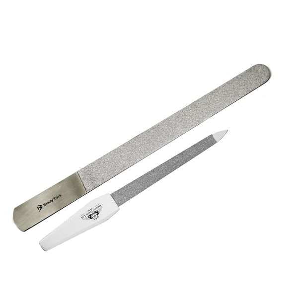 Nail File - Diamond Deb - Nail File Set - Foot Dresser Stainless Steel - Double Sided Diamond Dust Coating - Podiatry Foot Care Instruments - Professional Quality Product - Chiropody File