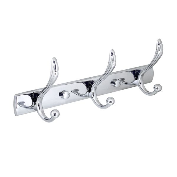 MODONA Large Triple Towel & Robe Hook – Polished Chrome