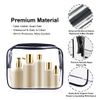 Clear Toiletry Bag Travel TSA Approved, Kememo 3PCS Portable Makeup Bag with Zipper Waterproof Wash Bag Quart Size Bag Carry on Airport Airline Compliant Bag for Men Women, Black