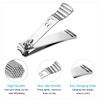 longzon Nail Clippers, 2 Pack Nail Clipper Set Stainless Steel Nail Cutter Fingernails Toenails Thick Nails Kit for Men&Women