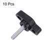 sourcing map 10pcs Tee Wing Knobs Thumb Screws M4 x 16mm Standard Male Thread Plastic T/Z Knobs Adjustable Handles Hand Clamping Thumbscrew, Black