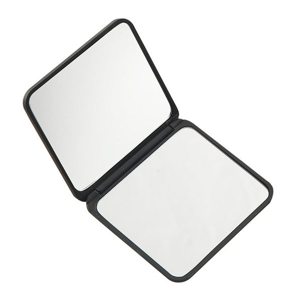 Compact Mirror Black Double Sided Hand Mirror Folding Desktop Cosmetic Mirror Square (Star)