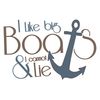 I Like Big Boats and I Cannot Lie Quote (Absorbent Ceramic Coaster, Single, Cork Back, Kitchen Table Decor)