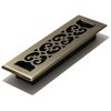 Decor Grates SPH210-A Scroll Design Floor Register, Antique Brass, 2x10