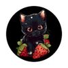 Ragamuffin Kawaii Cat Strawberries PopSockets Swappable PopGrip