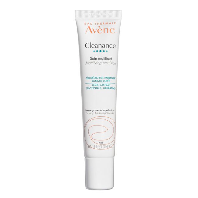 Eau Thermale Avene - Cleanance Mattifying Emulsion Lotion - Matte Finish - 24 Hour Hydration For Oily, Blemish-Prone Skin - 1.35 fl.oz. (Pack of 1)