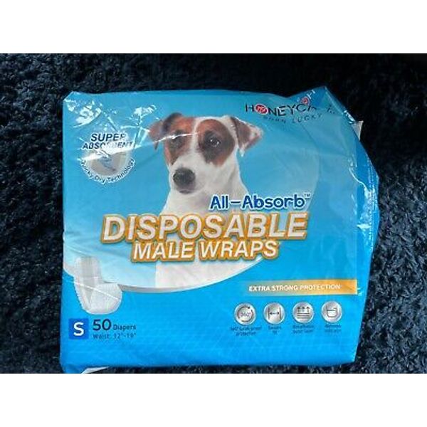 50 Pack Waist Disposable Dog Diapers Male Wraps Belly Bands Pet Soft Small Size