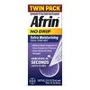 Afrin No Drip Extra Moisturizing Pump Nasal Mist Twin Pack, - Nasal Relief Spray For Nose Congestion and Nasal Relief, 1 Fluid Ounce Total (0.5 FL OZ Bottles) (Packaging May Vary)