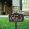 Private Property No Trespassing Lawn/Wall Statement Sign