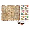 Pirate Treasure Map Party Game (mask & 12 flags included) Party Accessory (1 count) (1/Pkg)