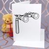 Large (A4) 'Opera Glasses' Blank Greeting Card (GC00023842)