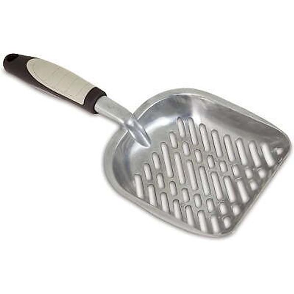 Metal Cat Litter Scoop, Premium, Rubber Grip