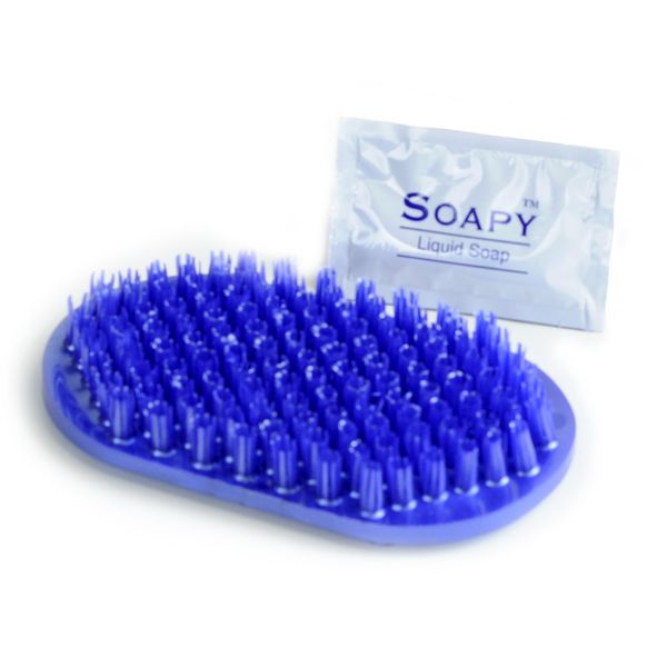 McNaughton Soapy Toes Travel-Sized Foot Scrubbers and Massagers (Pearl Blue)