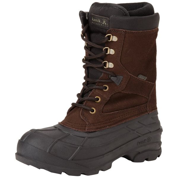 Kamik Men's Nationplus Snow Boot,Dark Brown,10 M US