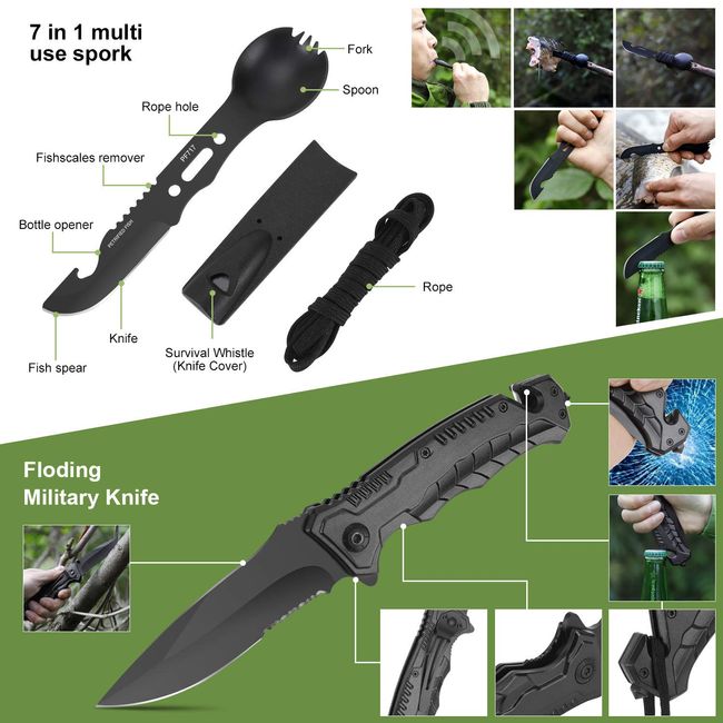 Gift For Men Dad Husband, 17 In 1, Survival Gear Tool Cool Gadgets  Emergency Survival Gear And Equipment Christmas Stocking Stuffed For Family  Hiking