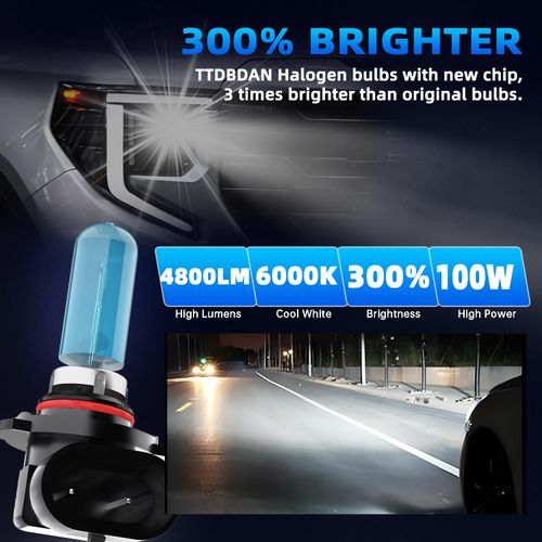 TTDBDAN Halogen Headlights Fit for Chevrolet Chevy Silverado 2500 2008-2018 Headlight Bulbs,9005/HB3/H10 High Beams +H11/H8/H9 Low Beams,Plug And Play,Pack of 4