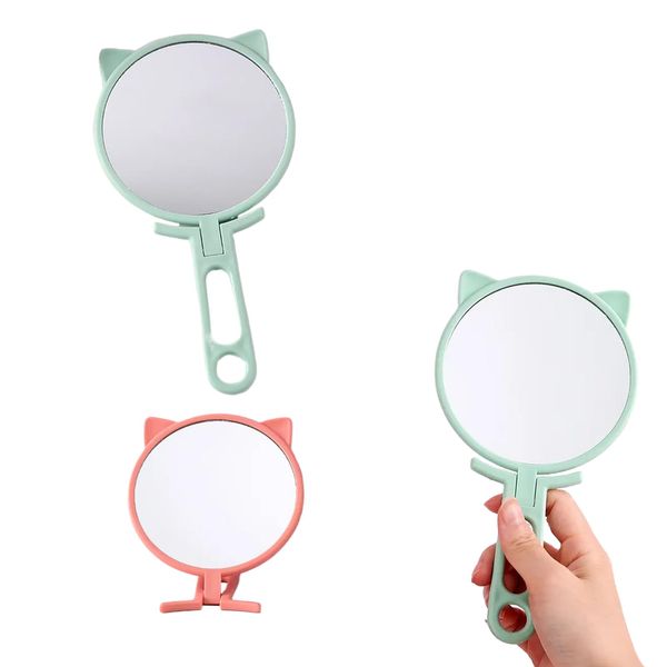 RICISUNG Hand Mirror, Hand Mirror, Set of 2, Makeup Mirror, Beauty Salon Mirror, Dental Mirror, Makeup Tools, Less, Lightweight, Handheld, Portable, For Home, Portable, Popular, Fashionable