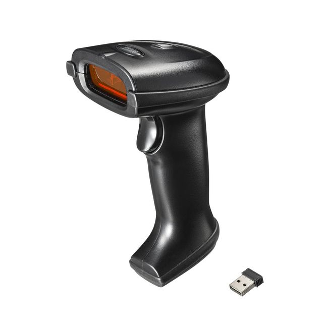 Sanwa Supply BCR-WL1D1BK 2.4G Wireless 1D Barcode Reader