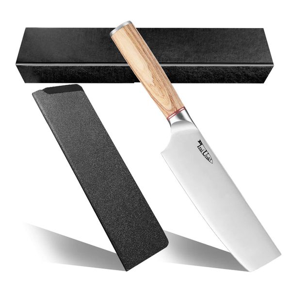 Centra Win Irai Utaki Nakiri Knife, Thin Blade Knife, 5 inch (5 inch), Santoku Knife, 5Cr15 Stainless Steel, Hokko, with Ferrule, Suitable for Cutting Hard Vegetables such as Pumpkin and Daikon,