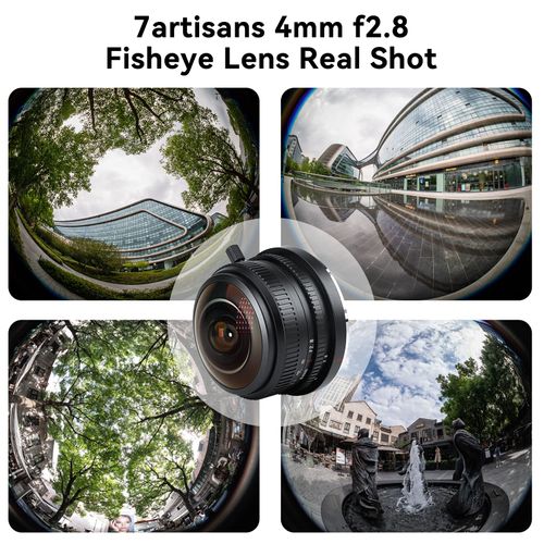 7Artisans 4mm F2.8 Fisheye Ultra Wide Angle Lens Manual Focus Prime Lens Compatible for Sony E Mount Mirrorless Camera A6300 A6400 A6500 NEX-3 NEX-3N NEX-5T NEX-5R A7 A7II A7RIII
