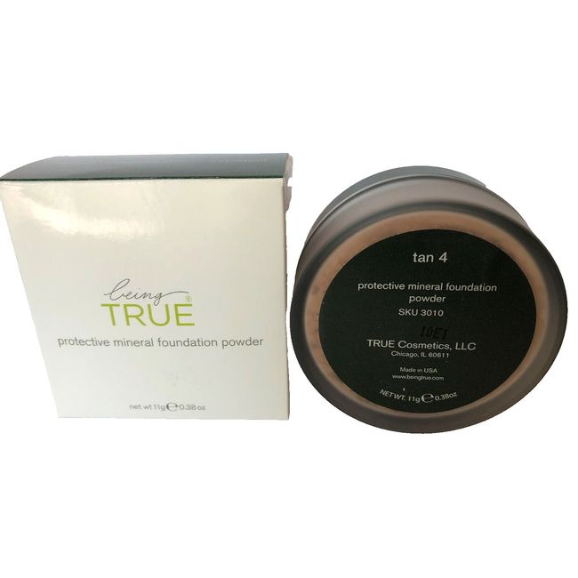 BEING TRUE PROTECTIVE MINERAL FOUNDATION LOOSE POWDER  TAN 4  NIB