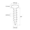 200 Pack #8 x 3/4" Coarse Deep Thread Pan Head Screws Black Phosphate Wood MDF