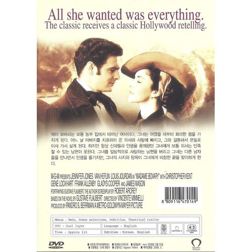 Madame Bovary (1949) DVD Jennifer Jones/Van Heflin