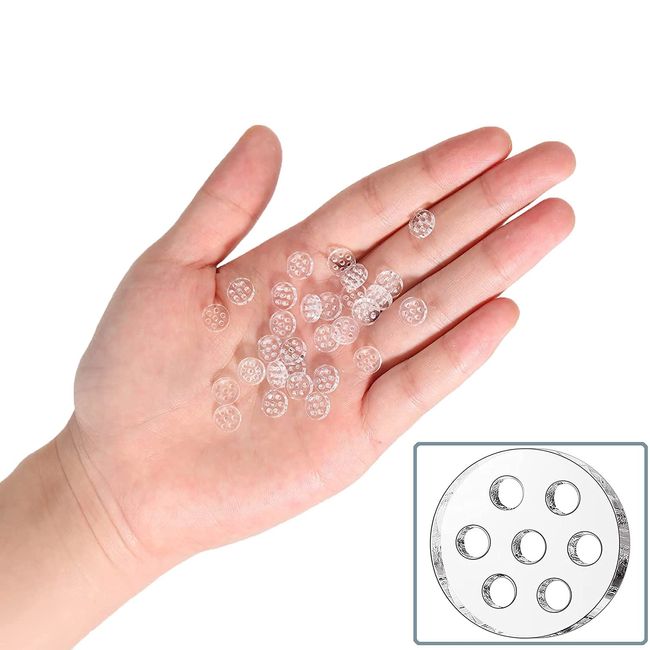 50 Pcs Diameter 0.31'' Glass Screen Filters-7 Honeycomb Holes with Storage  Box : : Health & Personal Care