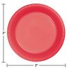 Creative Converting Round Plastic Banquet Plates, 20 Ct, 7", Red