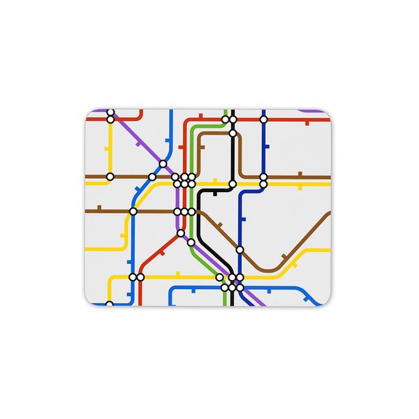 Destination Vinyl Ltd Underground Network Mouse Mat Pad Train Travel System Computer #8183