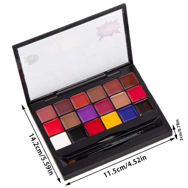 Lip Palette 18 Color Matte Lip Cream Palette Waterproof Moisturizing Stick High Rendering Makeup Kit Matching Lip Gloss