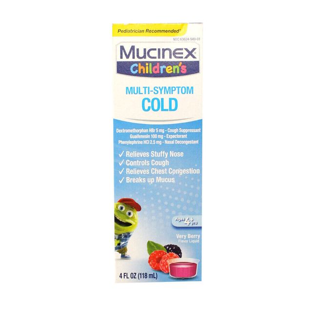 Mucinex Children's Multi-Sympton Cold Day Time Very Berry 4 Ounce