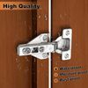 Soft Opening Kitchen Cabinet Hinges 30 Pairs (60Pcs), Satin Nickel Face Frame Mo