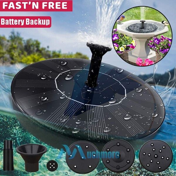 6.3" Solar Panel Water Pump Floating Bird Bath Fountain Outdoor Garden Pond Pool