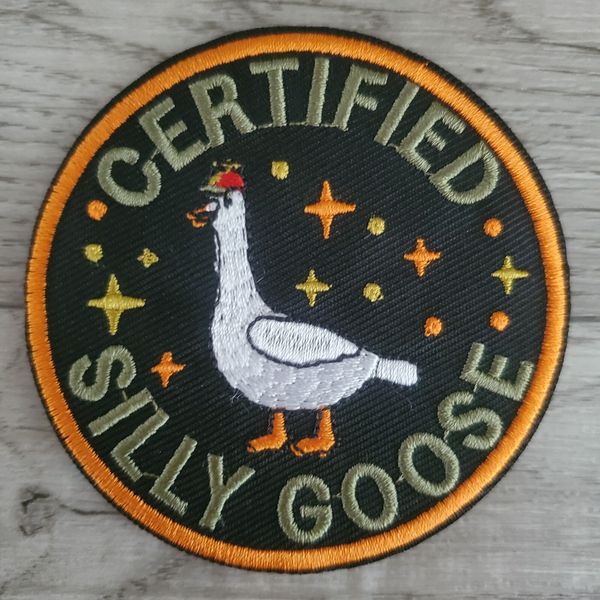 CERTIFIED SILLY GOOSE Fun Sarcastic Tactical Morale Patch Hook and Loop