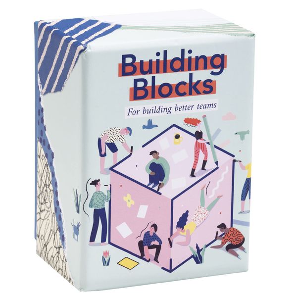 FLUYTCO Building Blocks : Team Building Card Game for Work - 150 Conversation Starters & Ice Breakers to Get to Know your Coworkers - Office Activities & Training Tool