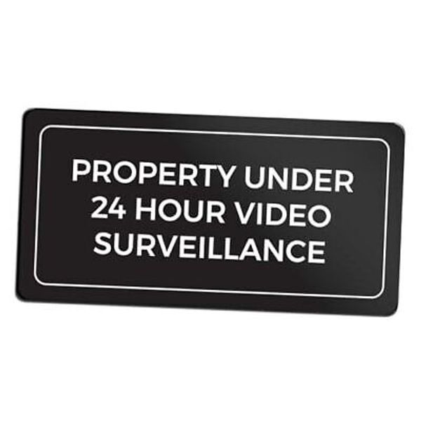 Property Under 24 Hour Video Surveillance Sign, Durable ABS Plastic with Full