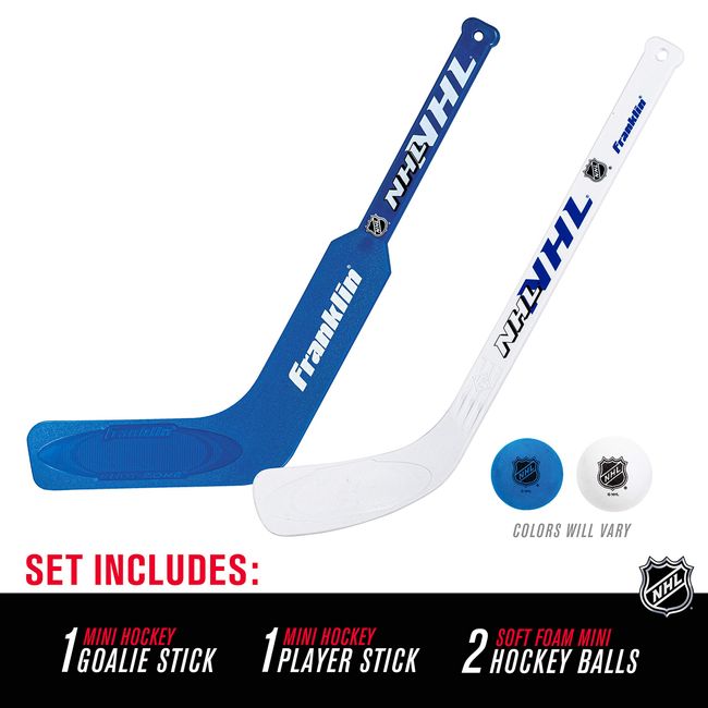  Franklin Sports NHL Kids Mini Soft Hockey Stick Set