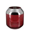 Fink [W] Smilla Vase, Tea Light Holder, Glass, Red/Height 20 cm, Diameter 18 cm [SP]