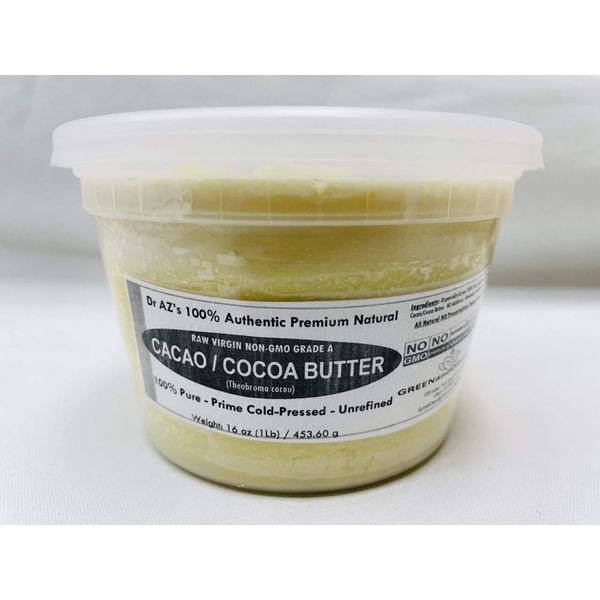 PURE 16oz RAW Cocoa/Cacao Butter Organic Fresh Natural