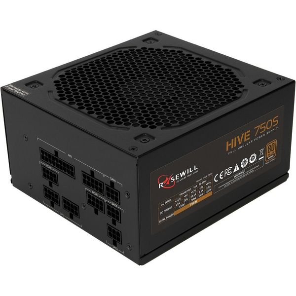 Rosewill HIVE-750S 750W 80 PLUS BRONZE Fully Modular Power Supply - Black