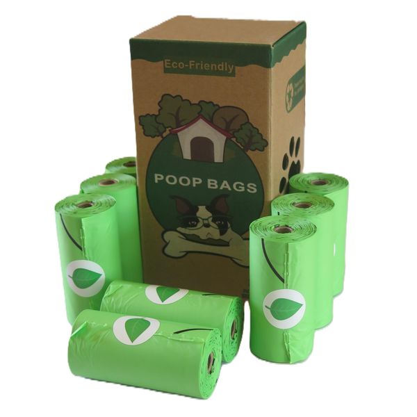 Generic Eco-Friendly Cornstarch-Based Compostable Biodegradable Dog Poo Bags | 120 Bags/8 Rolls