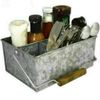 Retro Galvanised Steel 4 Compartment Condiment Holder Serving Storage Box Caddy