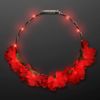 Light Up Red Flower Crown Headband for Festivals with Red LED Lights