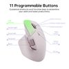 Rapoo MT760Mini Bluetooth Wireless Mouse - Bluetooth 5.0 and 2.4GHz Multi-Mode Connection, Support 4 Devices, M+ Cross Computer Technology, 11 Programmable Buttons,Pink