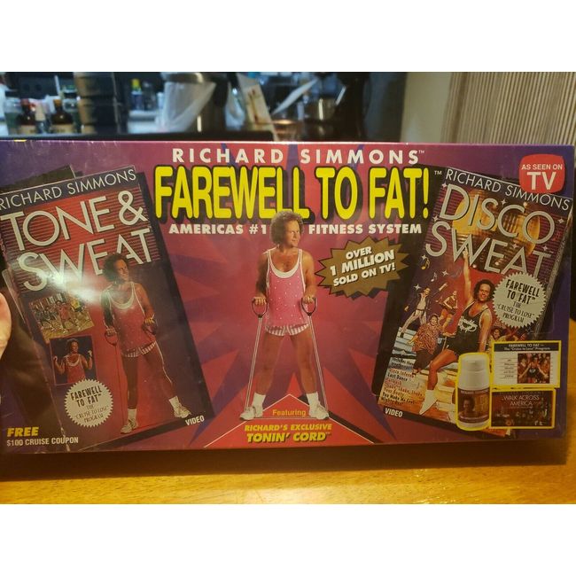 NEW Richard Simmons Farewell To Fat Fitness System VHS Cassette 1996 Sealed