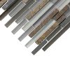 Gray Beige Waterfall Linear Mosaic Tile (Sample Swatch- 5"x4")