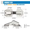 Ravinte 8 Pack Hidden Hinges Soft Close Surface Mount Kitchen Cabinet Hinges, No Pre-drilled for Kitchen Cupboard